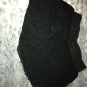 Black Crotchet Shorts